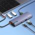 LDNIO DS-15U USB Type c Hub 5 in 1 USB Hub Multi-Function Adapter for MacBook Pro and Type C Windows Laptops - Gray